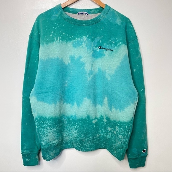 Custom Acid Drip Champion Crewneck Sweatshirt - Picture 1 of 8